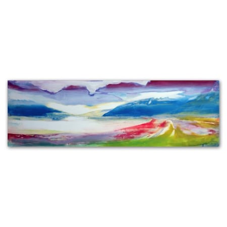 Lou Gibbs 'Abstract Composition ' Canvas Art,16x47